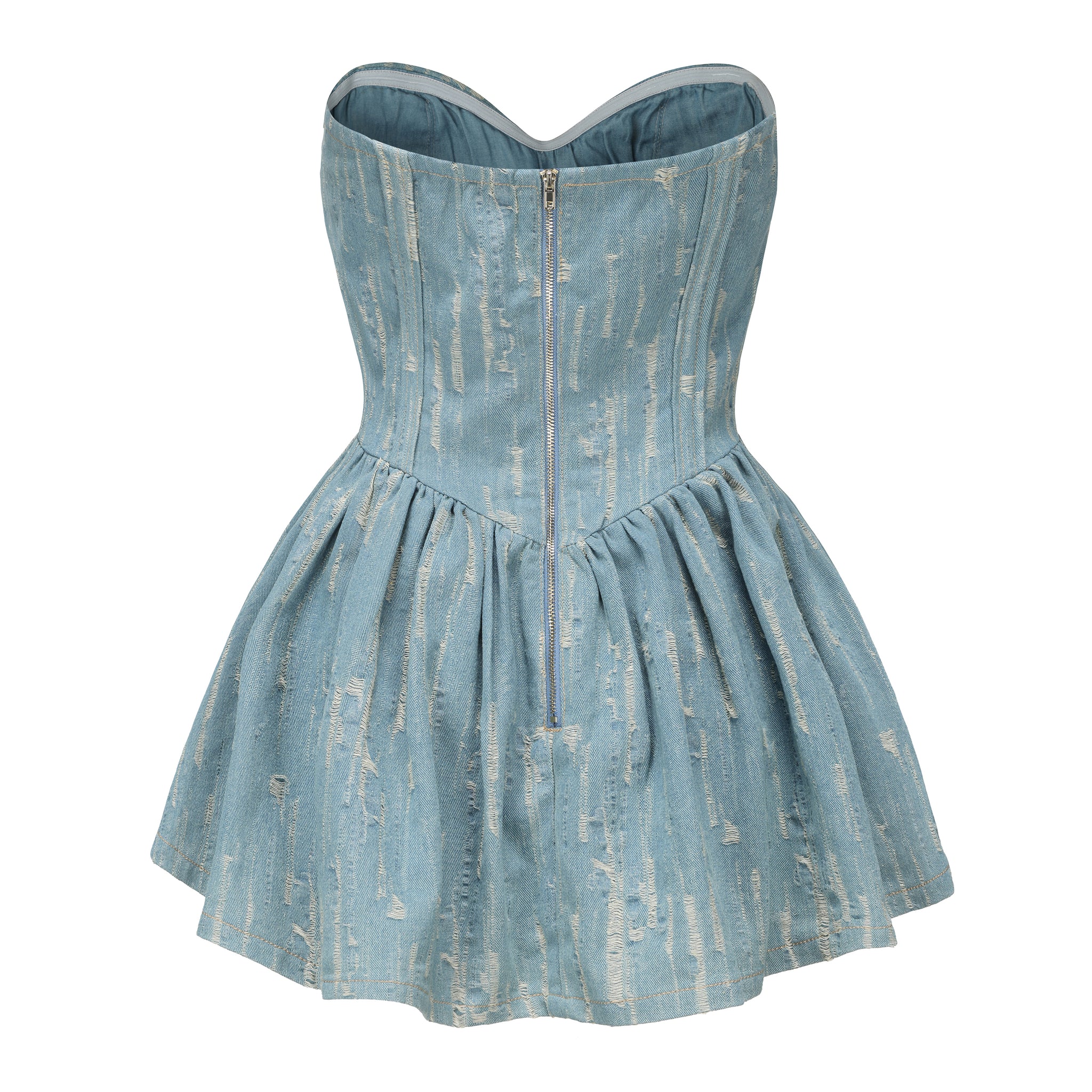 nana jacqueline airina denim dress Airina Dress: Blue Mini Dress for Graduation