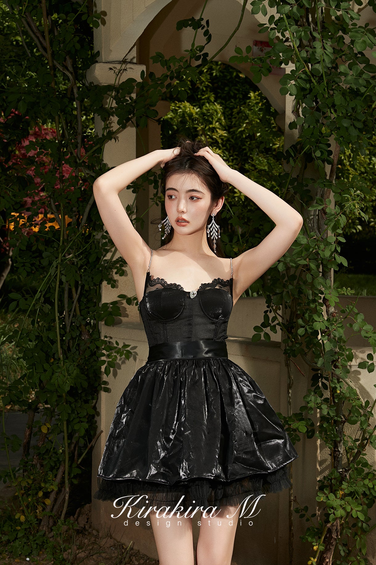 Kirakira.M Black lace waistband dress set – CHUUI_Collection
