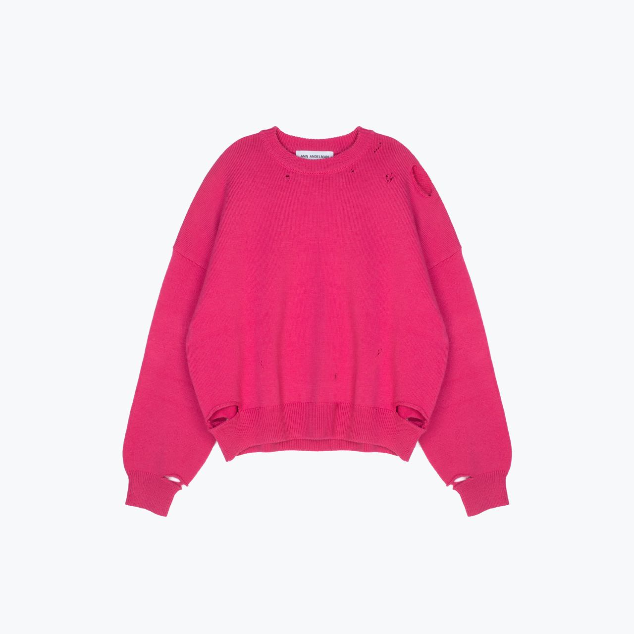 Pink ripped outlet sweater